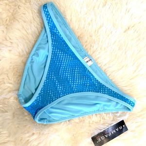Bright blue bikini bottom only